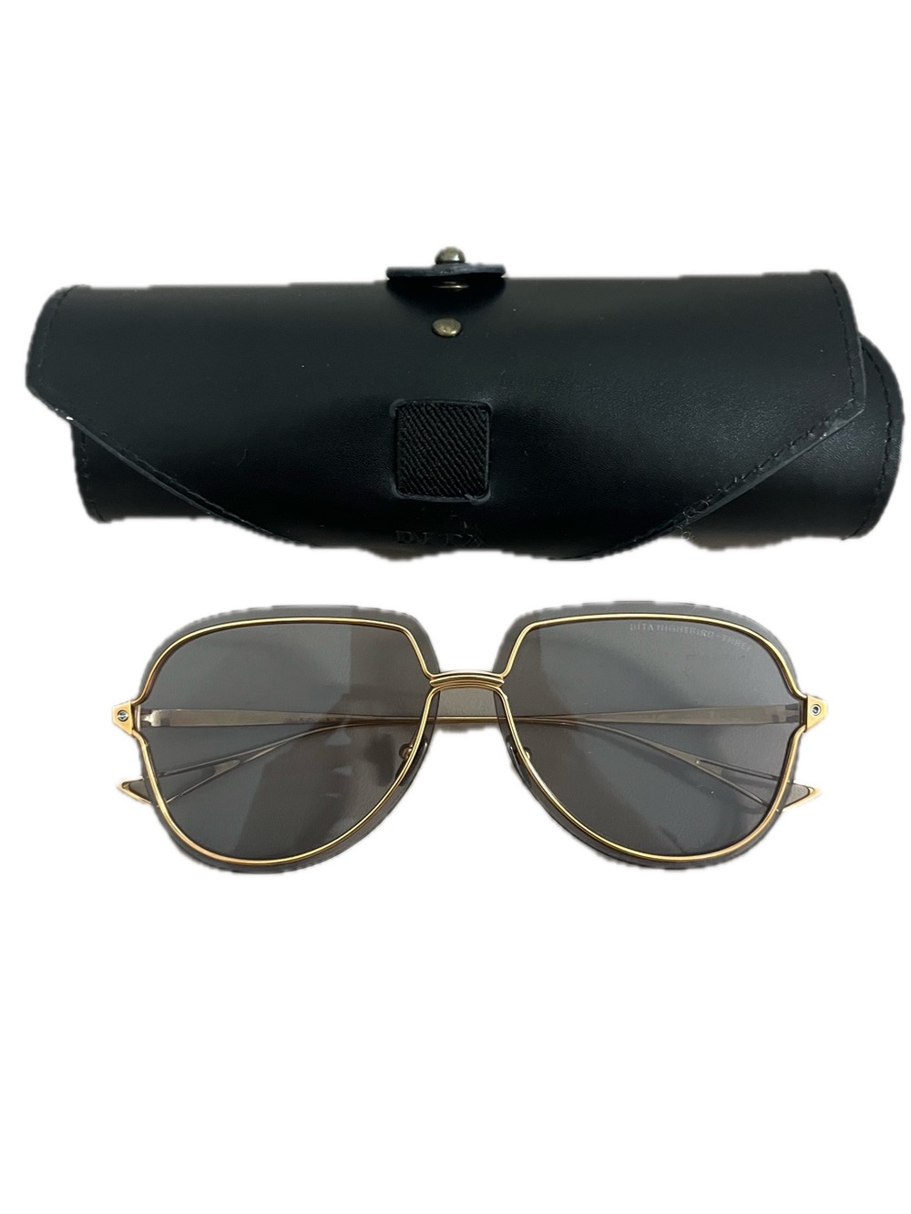 Dita Nightbird Three Gold Frame Grey Lens Women's Sunglasses with Black Case